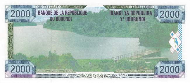 Burundi p41 2000 Francs 2001